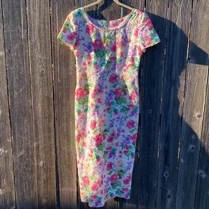 Vintage Maggy London by Kenneth Nolan Floral Maxi Dress